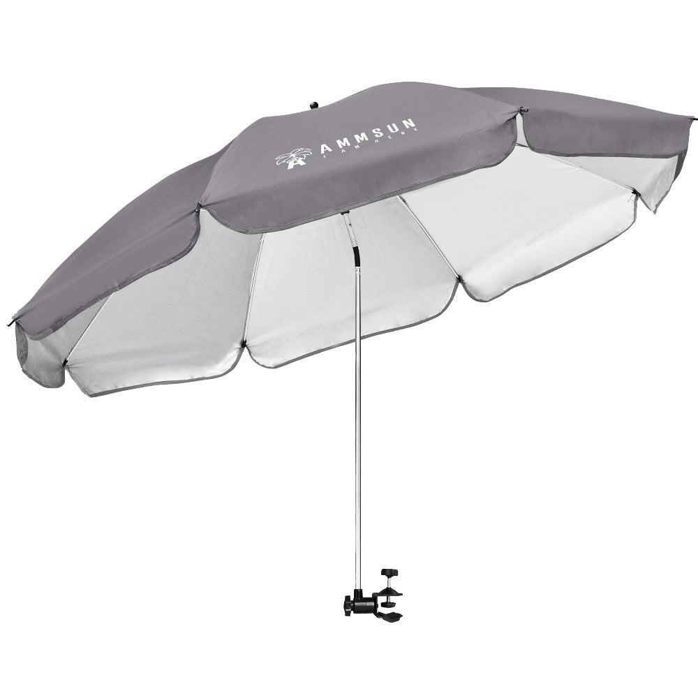 AMMSUN 52 inches Chair Umbrella with Universal Clamp,grey