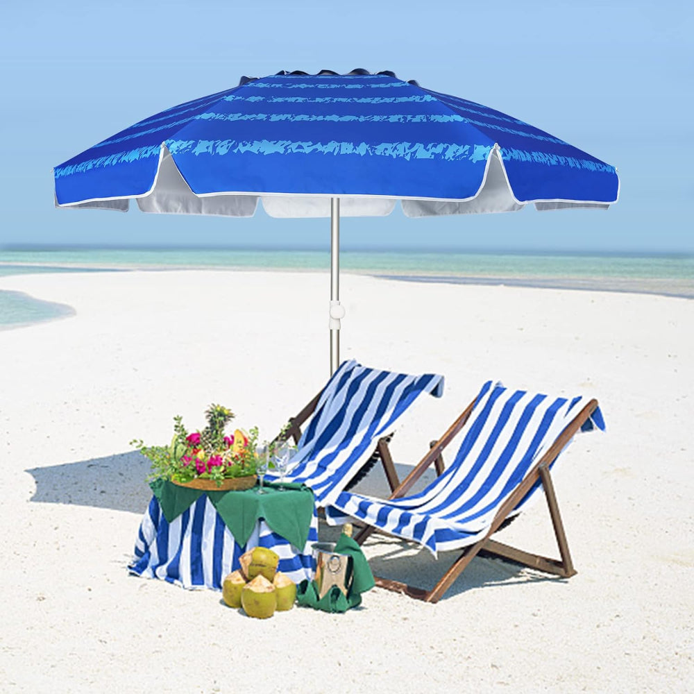 ammsun 6.5 ft outdoor patio beach umbrella sun shelter AMMSUN Beach Umbrellas for Sand Heavy Duty Wind Portable, 6.5 ft Beach Umbrella