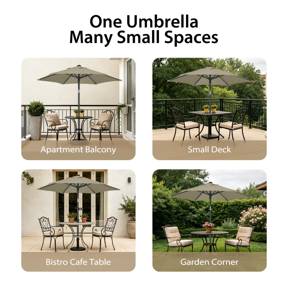 AMMSUN 6ft deck umbrella for outside patio umbrella fits for balcony, deck, table and garden