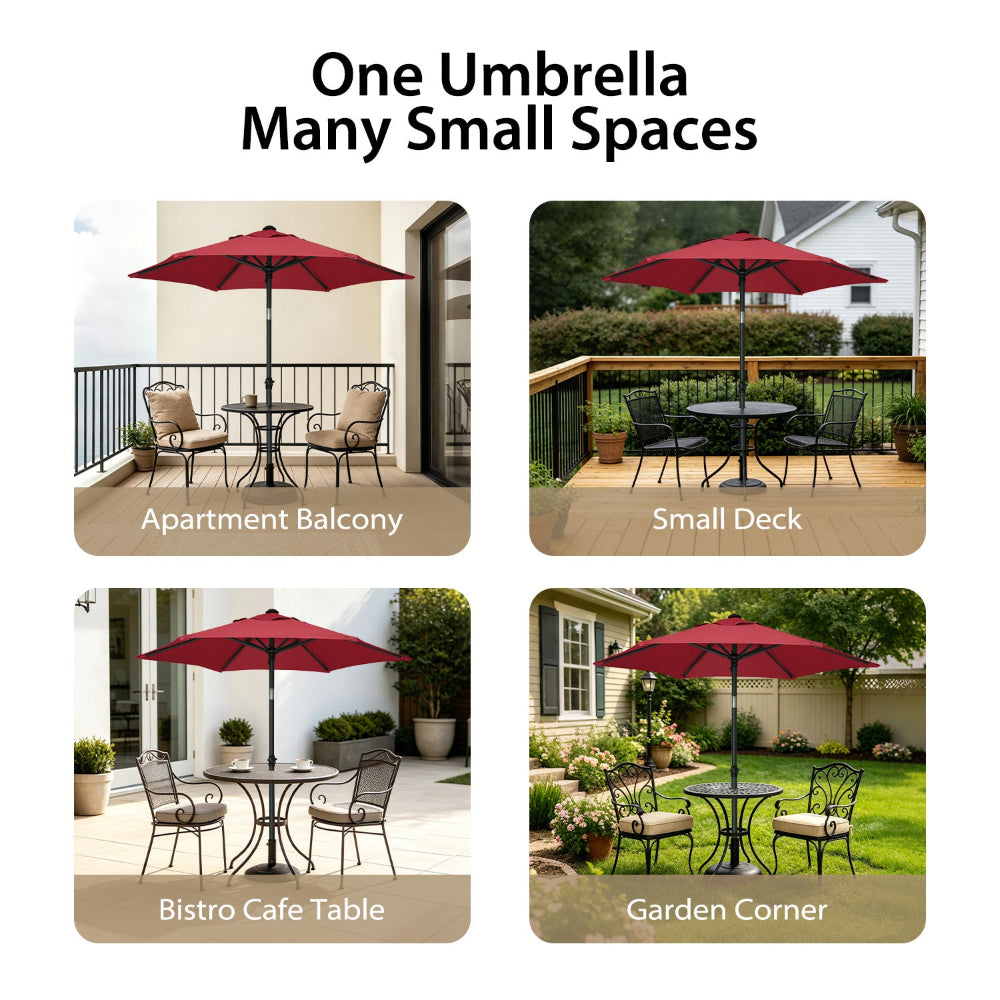 AMSUN 6ft red ammsun beach umbrella
for picnic table umbrella fits for balcony, small deck, cafe table and garden corner