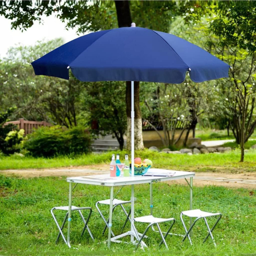 blue umbrella for patio table AMMSUN 6ft Outdoor Picnic Umbrella,Blue