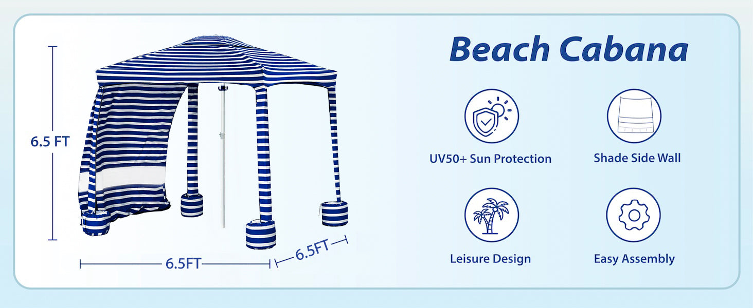 Three children relaxing in AMMSUN 6.5'x6.5' siesta stripe beach canopy with sandbags & side wall in 6.5ft high