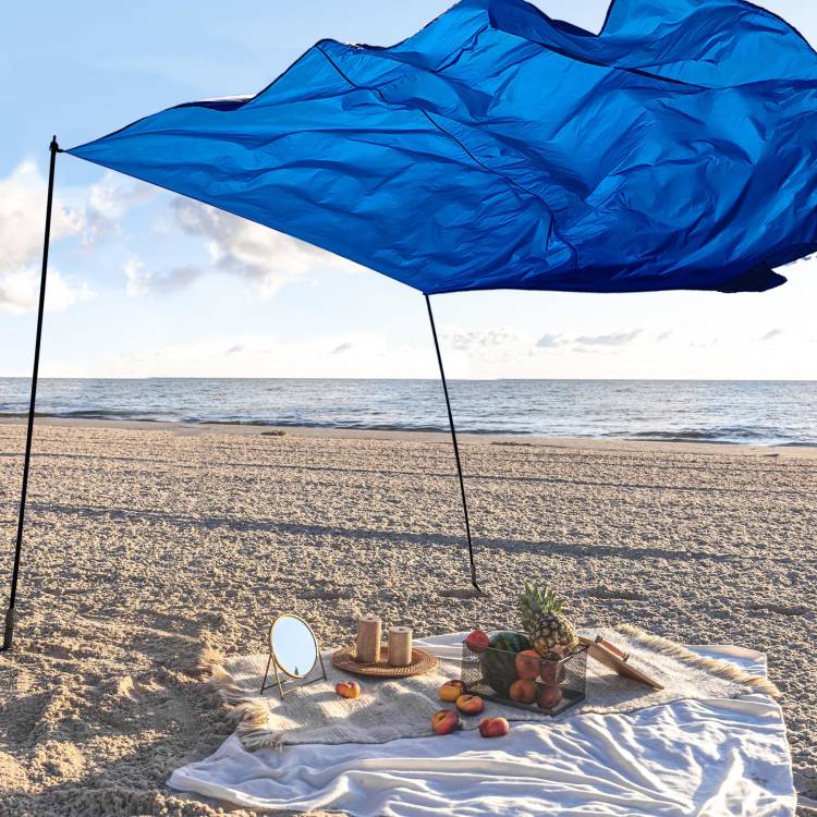 AMMSUN Beach Shade Tent Beach Canopy Provides 128 Sq. Ft. of Shade