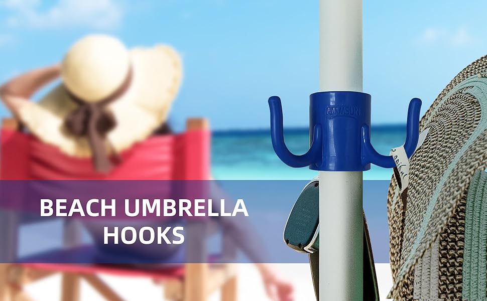 Pole-R Bear Schirmhaken – Zum Aufhängen Von Handtüchern, Taschen & Kameras Am Strand, Für Stangen Von 1,9–4,8 Cm Durchmesser