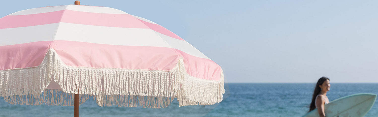 ari pagoda fringe patio umbrella hot pink white AMMSUN 7ft Patio Fringe Umbrella,Riviera Pink Stripes