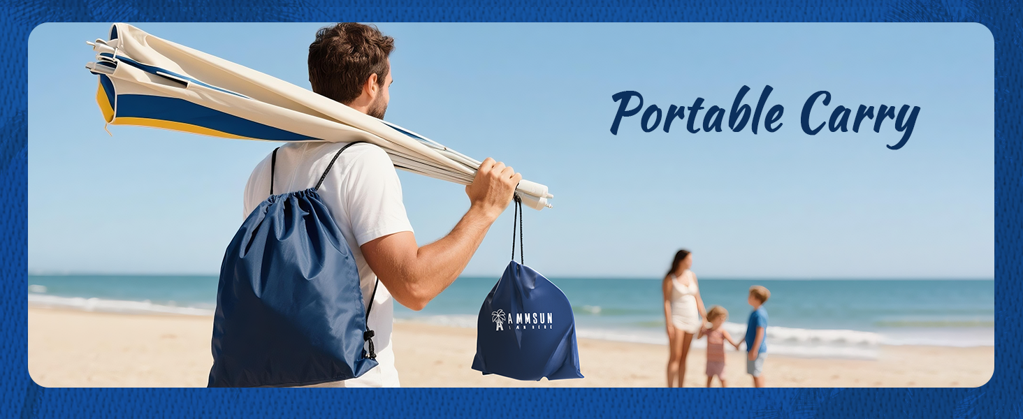 A man is carrying a small bag for AMMSUN 13