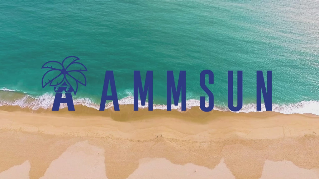 AMMSUN 6.2'×6.2' beach tent canopy easy setup cabana with sand bags, instant sun shelter with privacy sunwall